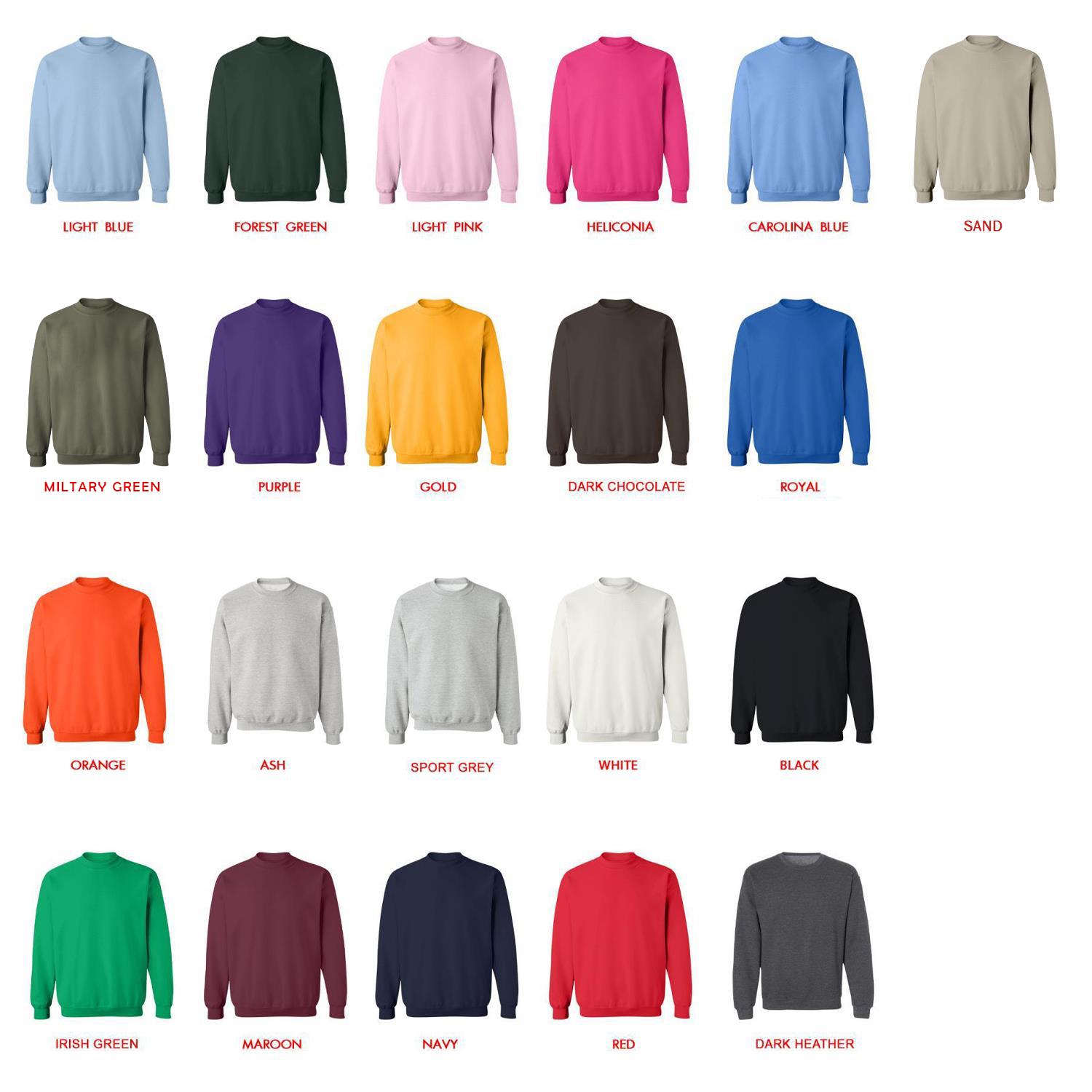 sweatshirt color chart - Sket Dance Store