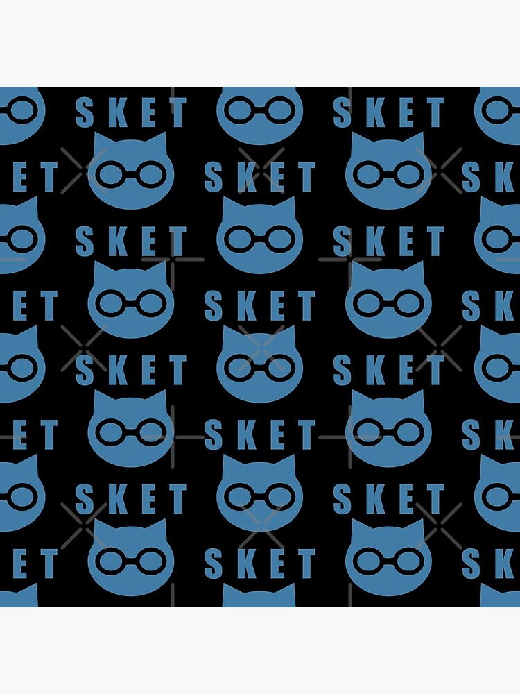Sket Dance Sket Dan Symbol With Acronym Blue Throw Pillow - Image 2