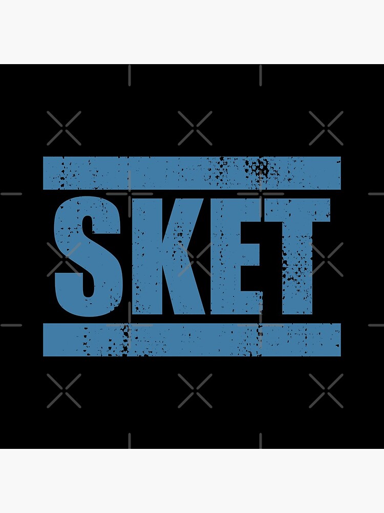 Sket Dance Sket Acronym Blue Distressed Throw Pillow - Image 2