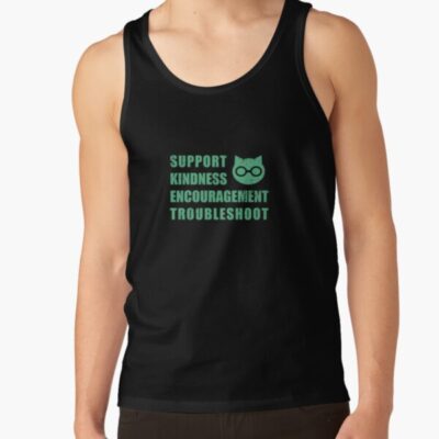 Sket Dance Sket Dan Symbol With Acronym Expansion Green Distressed Tank Top