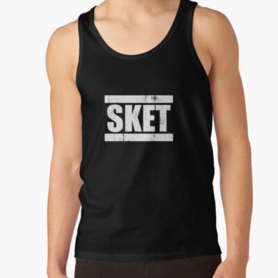 Sket Dance Sket Acronym White Distressed Tank Top