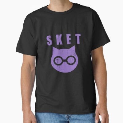 Sket Dance Sket Dan Symbol With Acronym Purple Distressed T-shirt