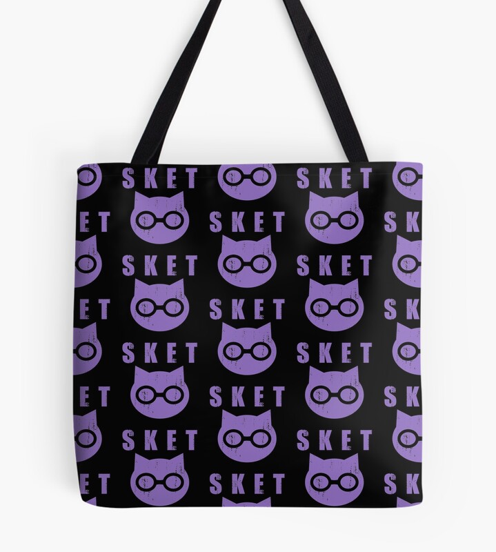 Sket Dance Sket Dan Symbol With Acronym Purple Distressed Tote Bag