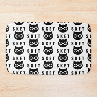 Sket Dance Sket Dan Symbol With Acronym Black Distressed Bath Mat