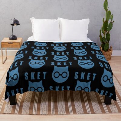 Sket Dance Sket Dan Symbol With Acronym Blue Throw Blanket