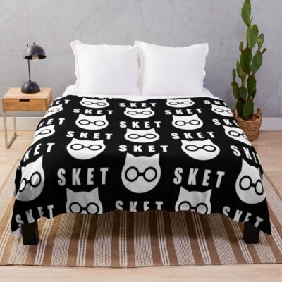 Sket Dance Sket Dan Symbol With Acronym White Throw Blanket
