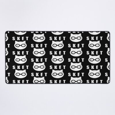 Sket Dance Sket Dan Symbol With Acronym White Distressed Mouse Pad