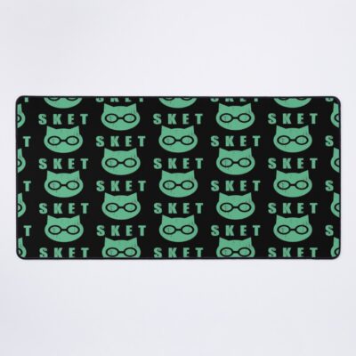 Sket Dance Sket Dan Symbol With Acronym Green Distressed Mouse Pad
