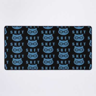 Sket Dance Sket Dan Symbol With Acronym Blue Distressed Mouse Pad