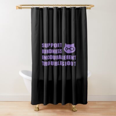 Sket Dance Sket Dan Symbol With Acronym Expansion Purple Shower Curtain