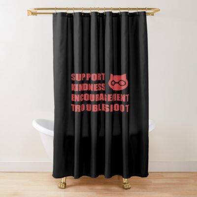 Sket Dance Sket Dan Symbol With Acronym Expansion Red Distressed Shower Curtain