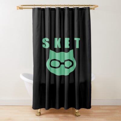 Sket Dance Sket Dan Symbol With Acronym Green Shower Curtain