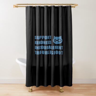 Sket Dance Sket Dan Symbol With Acronym Expansion Blue Shower Curtain