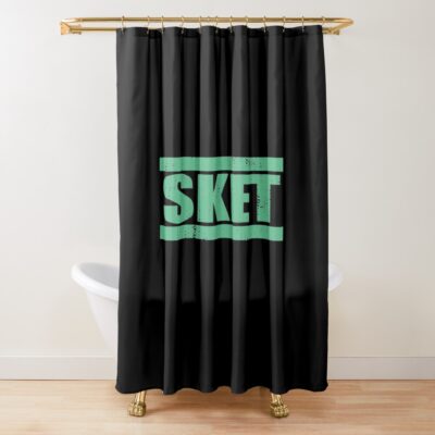 Sket Dance Sket Acronym Green Distressed Shower Curtain