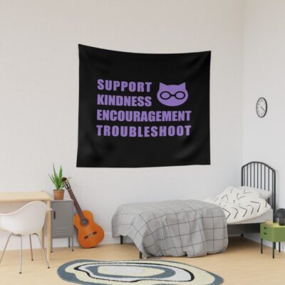 Sket Dance Sket Dan Symbol With Acronym Expansion Purple Tapestry