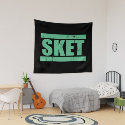 Sket Dance Sket Acronym Green Distressed Tapestry
