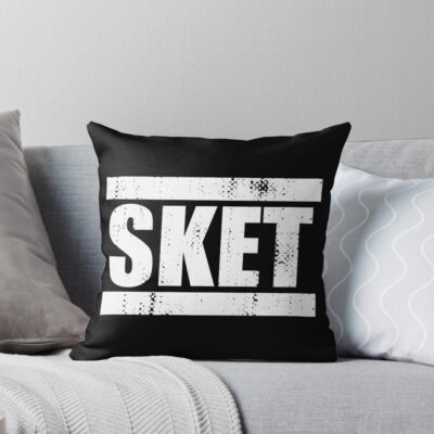Sket Dance Sket Acronym White Distressed Throw Pillow