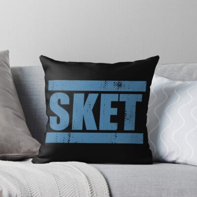 Sket Dance Sket Acronym Blue Distressed Throw Pillow