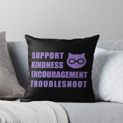 Sket Dance Sket Dan Symbol With Acronym Expansion Purple Throw Pillow